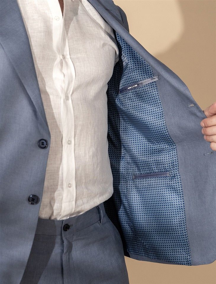 Single Breasted Linen Blazer