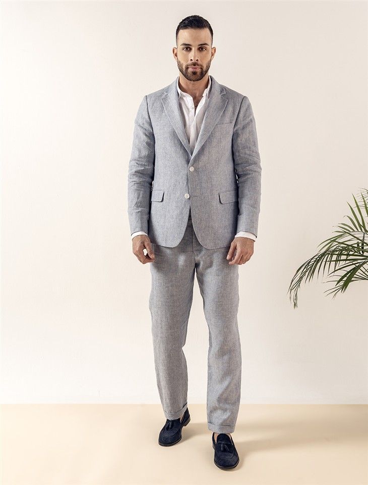Single Breasted Linen Blazer