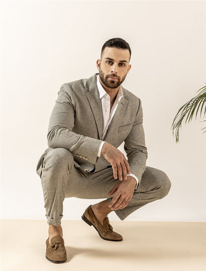 Trouser Slim Linen Cotton