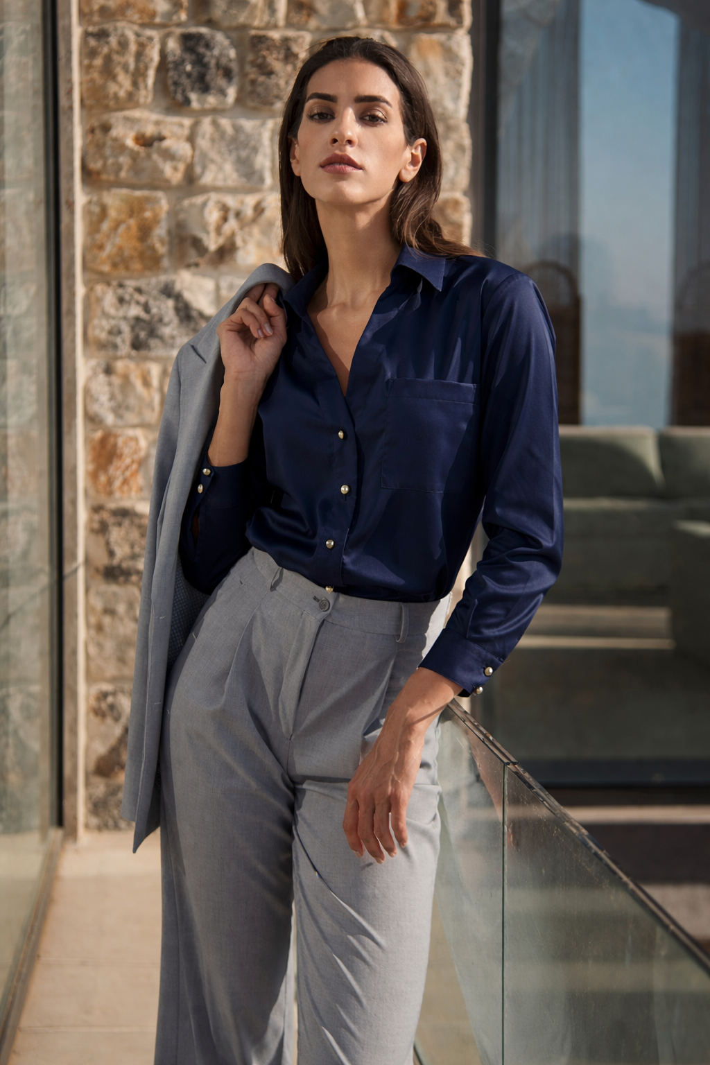 Women Shirt V Neck