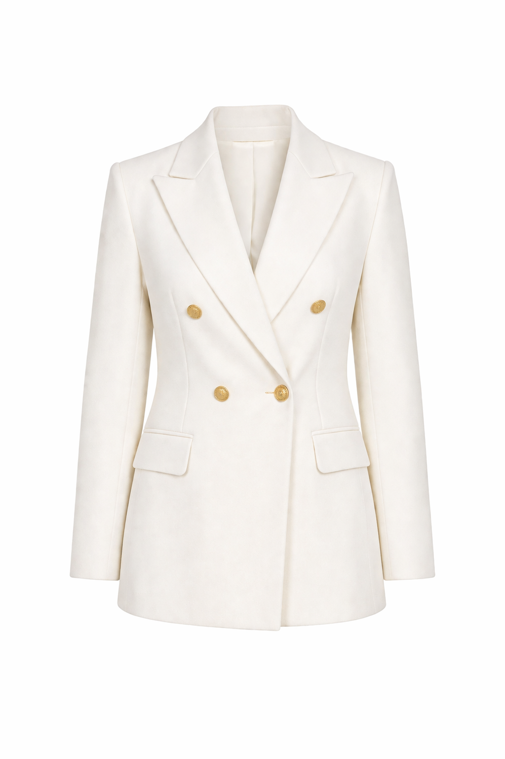Double Breasted Blazer With Front Flaps