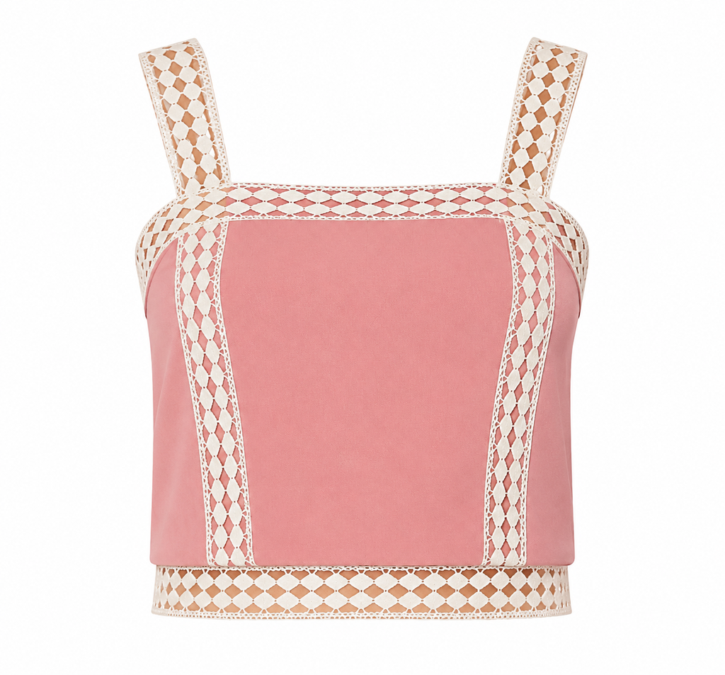 Top With Broderie Insert