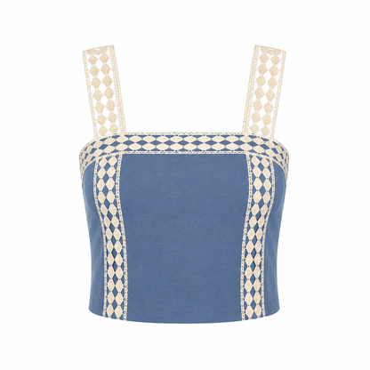 Top With Broderie Insert