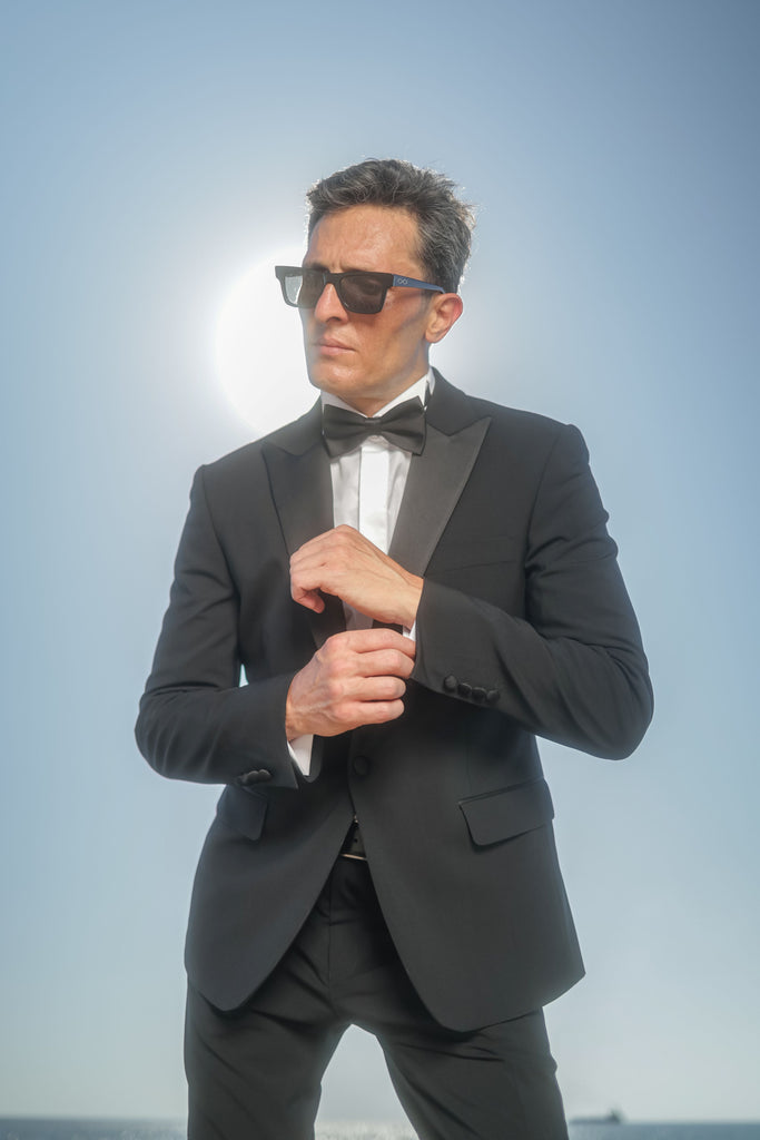 Stretch Wool Tuxedo Blazer Suit Peak Lapel