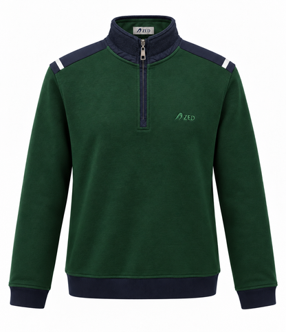 Sweatshirt Cotton Half Zipper