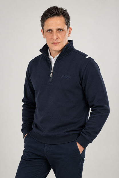 Sweatshirt Cotton Half Zipper
