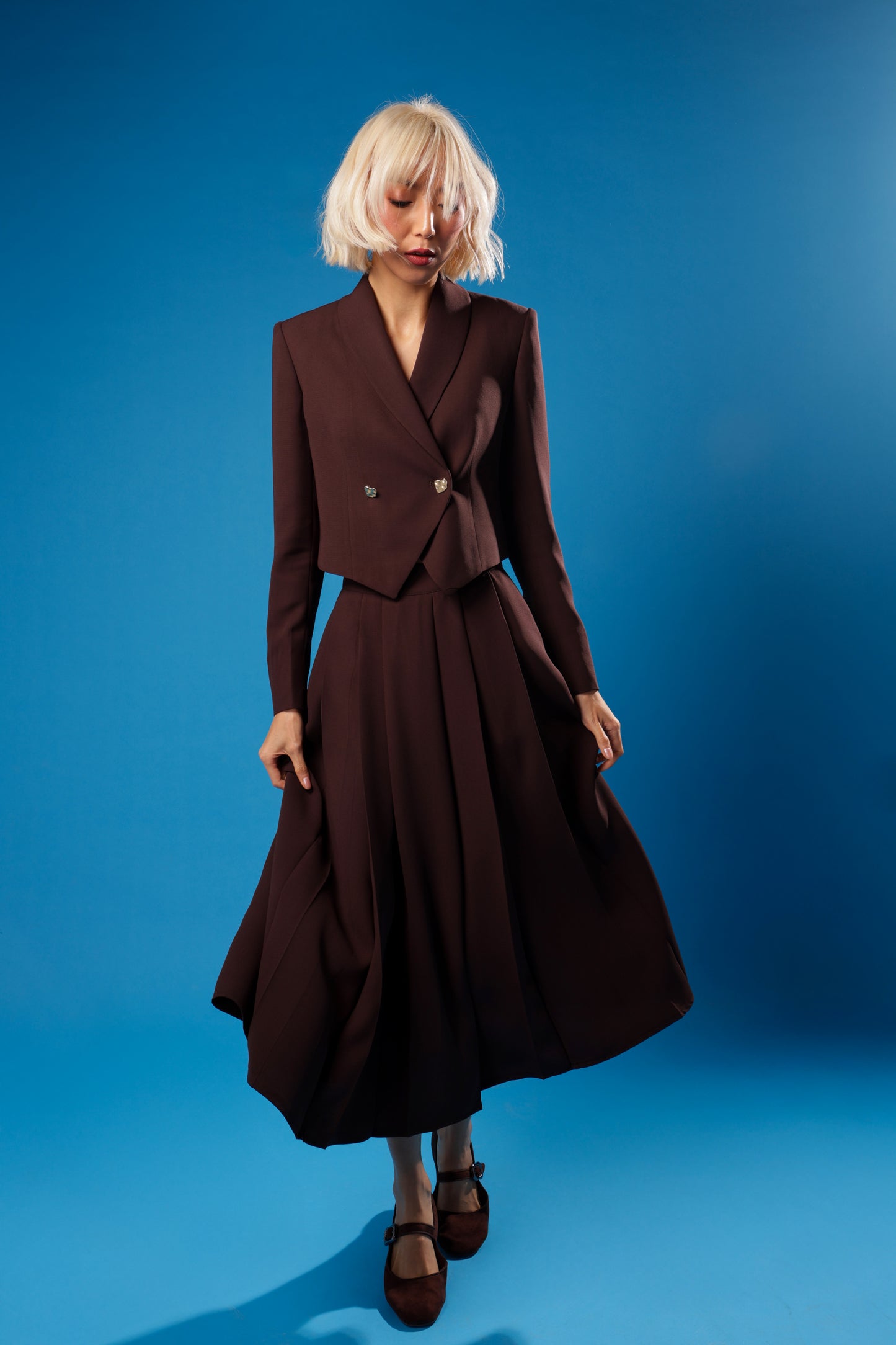 Midi Skirt With Pleats