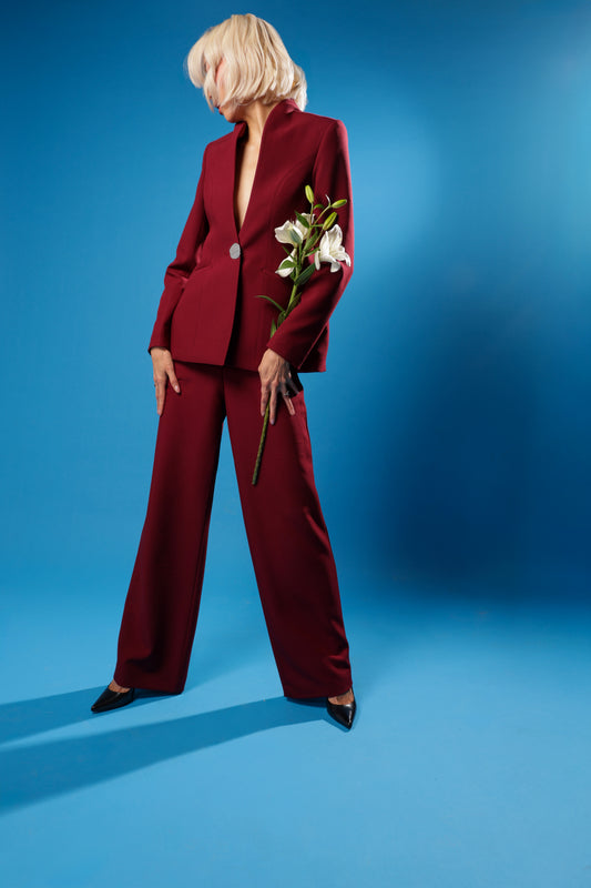 High Rise Wide Leg Trousers