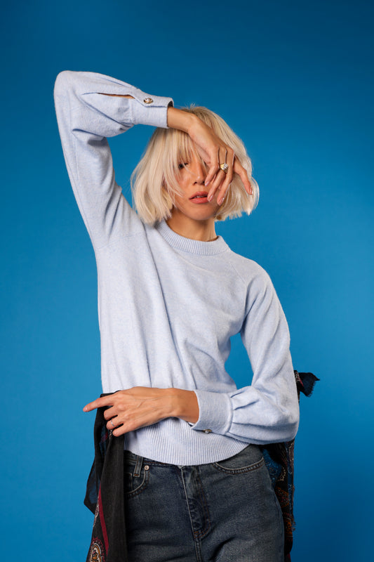 Jumper With Pearl Button