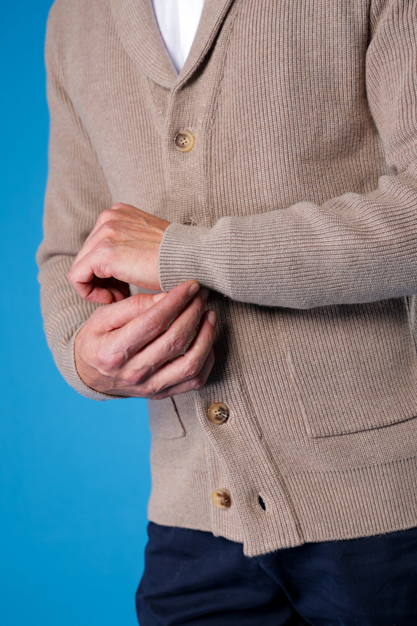 Col Shawl Cotton Cardigan