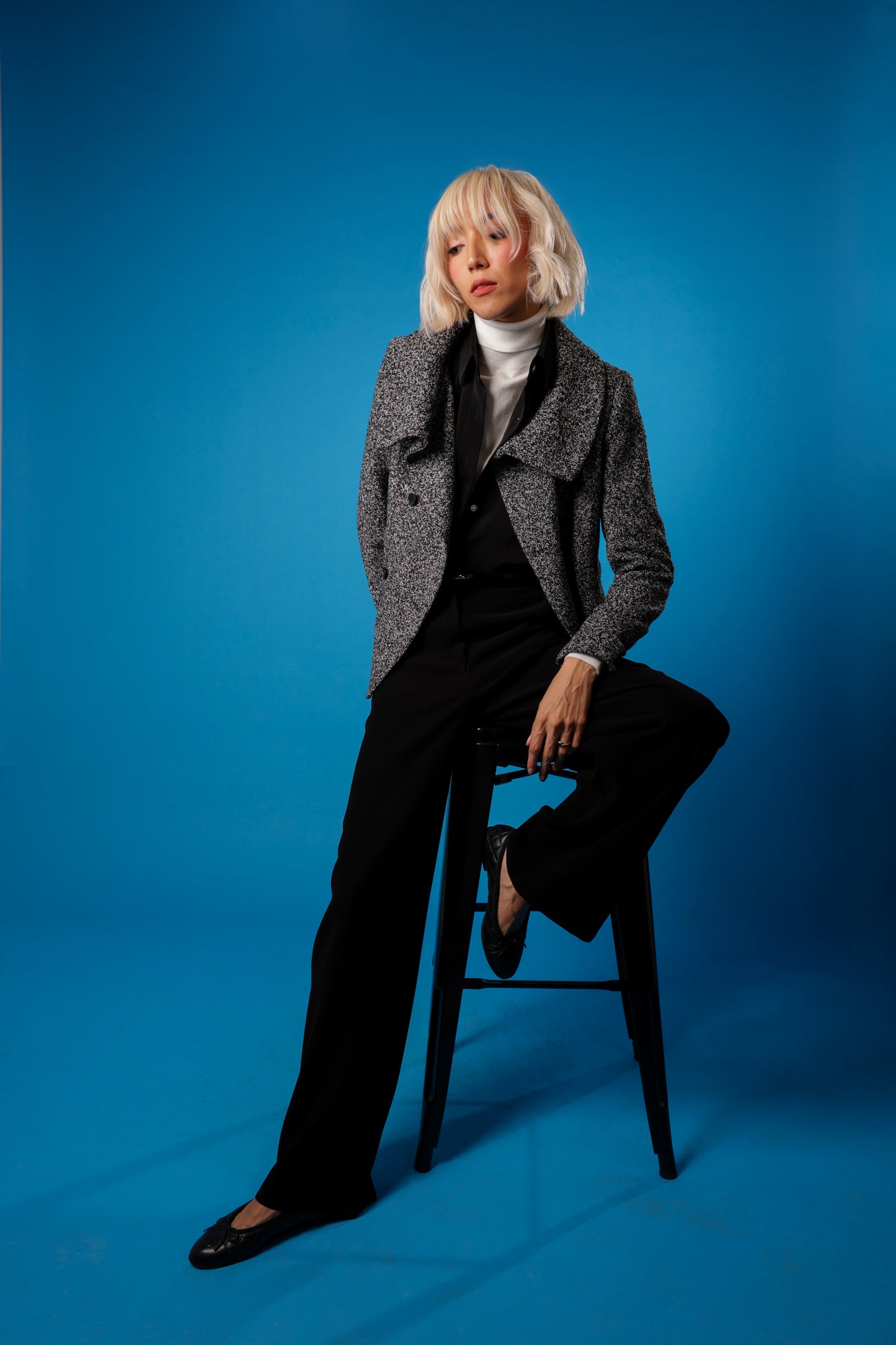 Double Breasted Button-Up Jacket