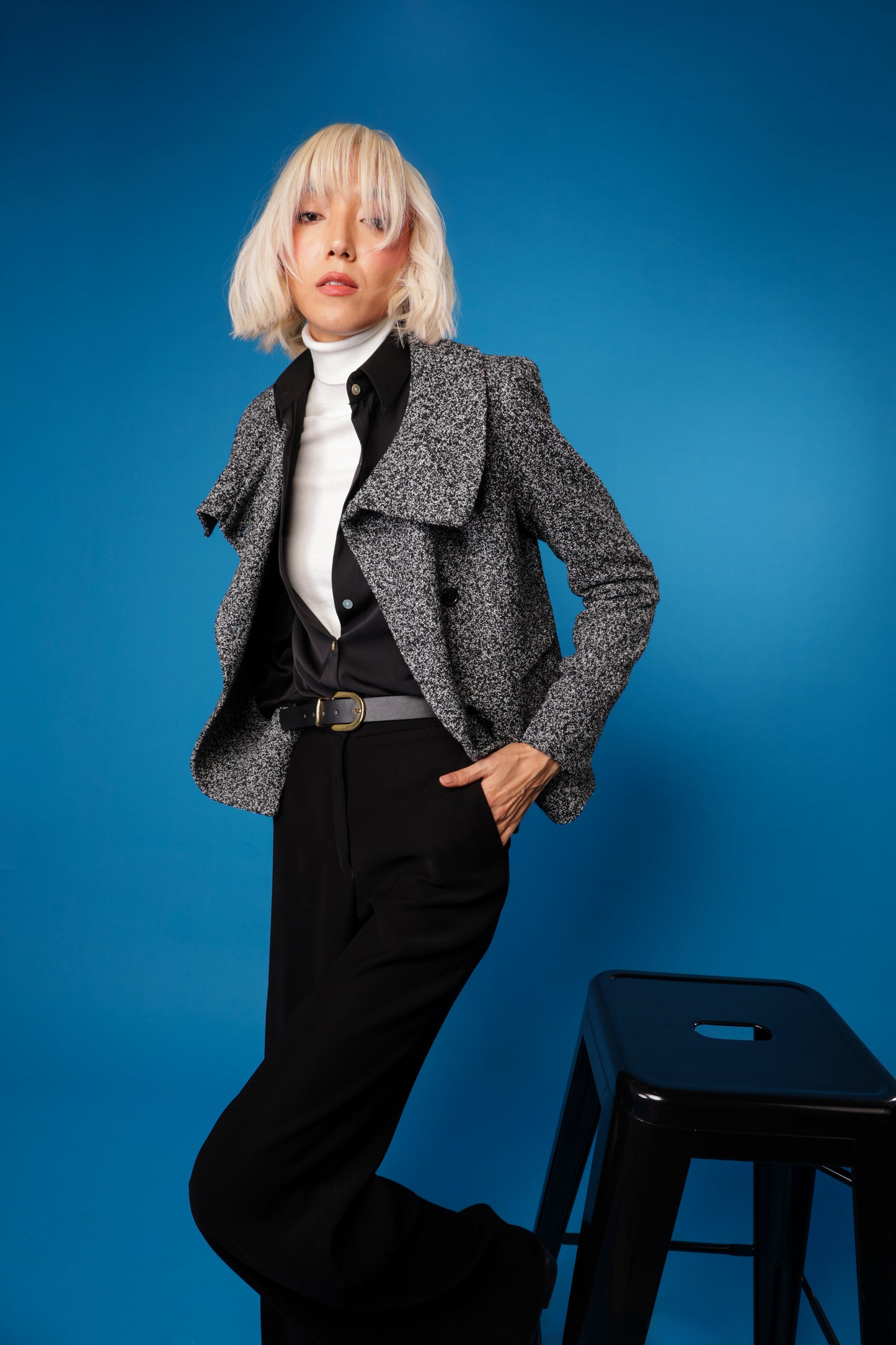 Double Breasted Button-Up Jacket