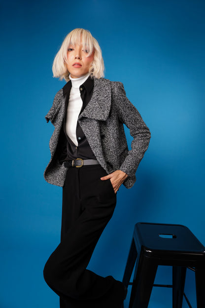 Double Breasted Button-Up Jacket