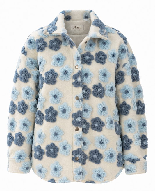 Bouclé Floral Overshirt