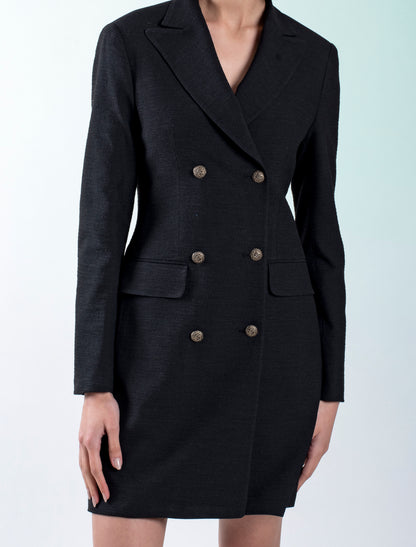 Women Blazer Dress Peak Lapel 3B