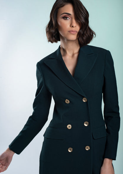 Women Blazer Dress Peak Lapel 3B