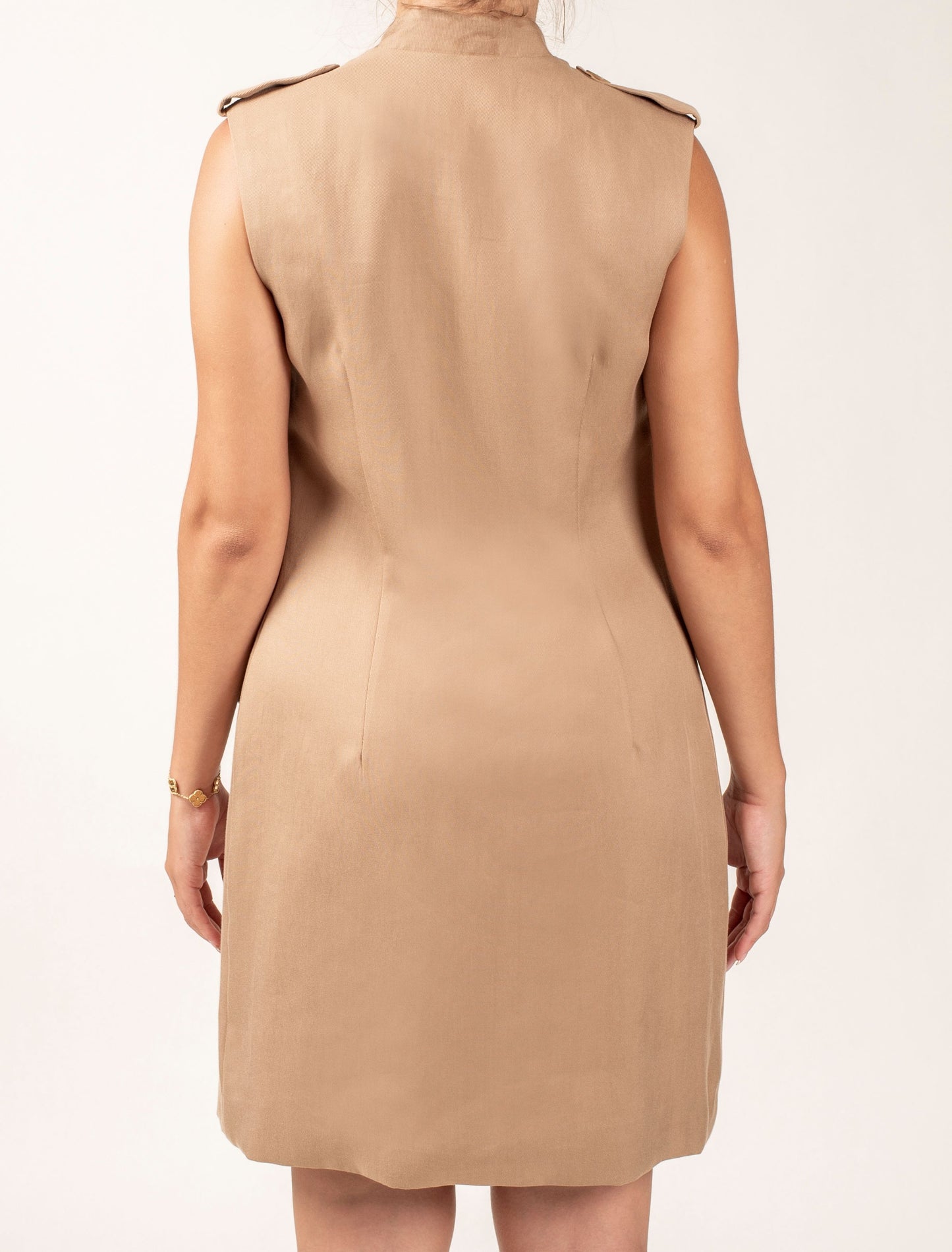 Short Dress With Patch Pockets