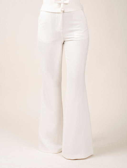 Flared High Waist Trousers
