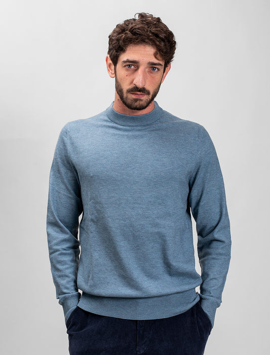 Men Wool Blend Round Neck