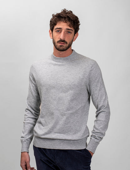 Men Wool Blend Round Neck