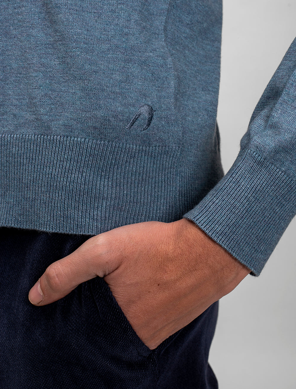 Men Wool Blend Round Neck