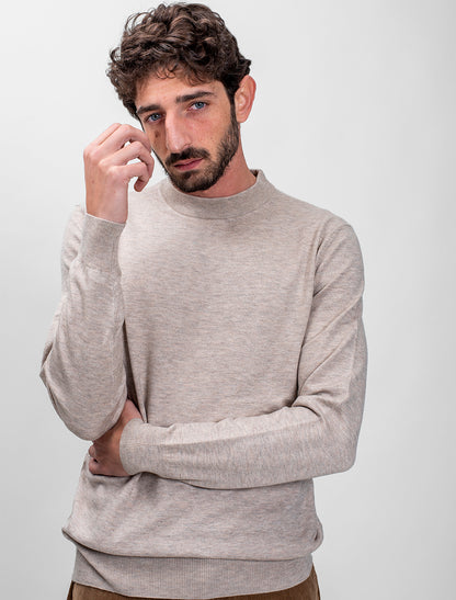 Men Wool Blend Round Neck