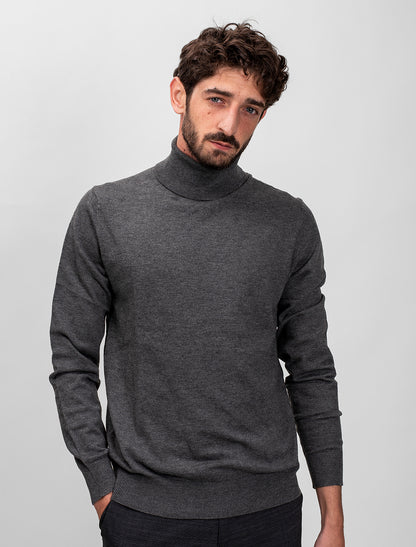 Men Wool Blend Turtle Neck