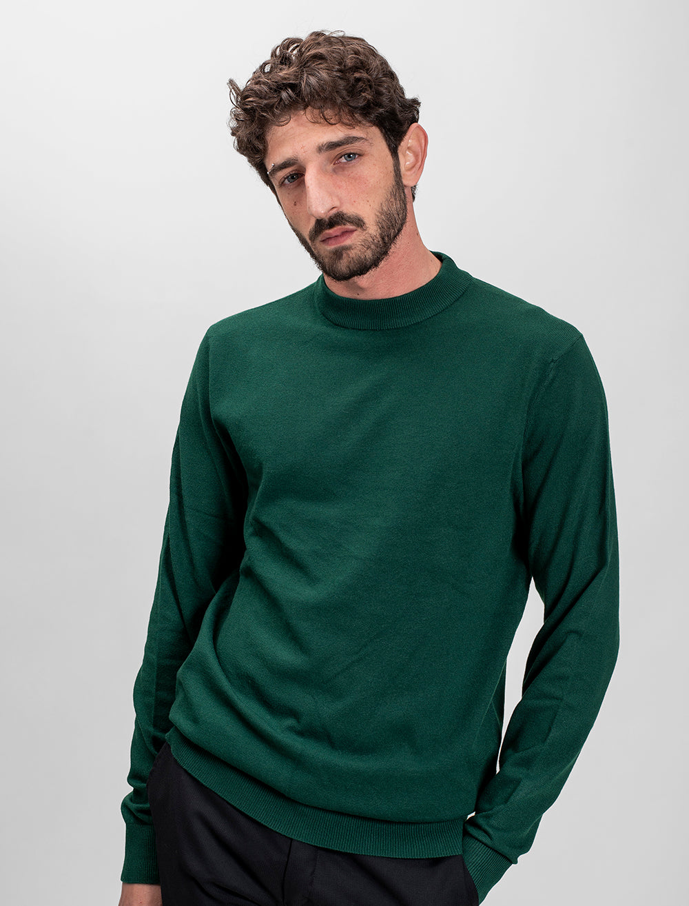 Men Wool Blend Round Neck