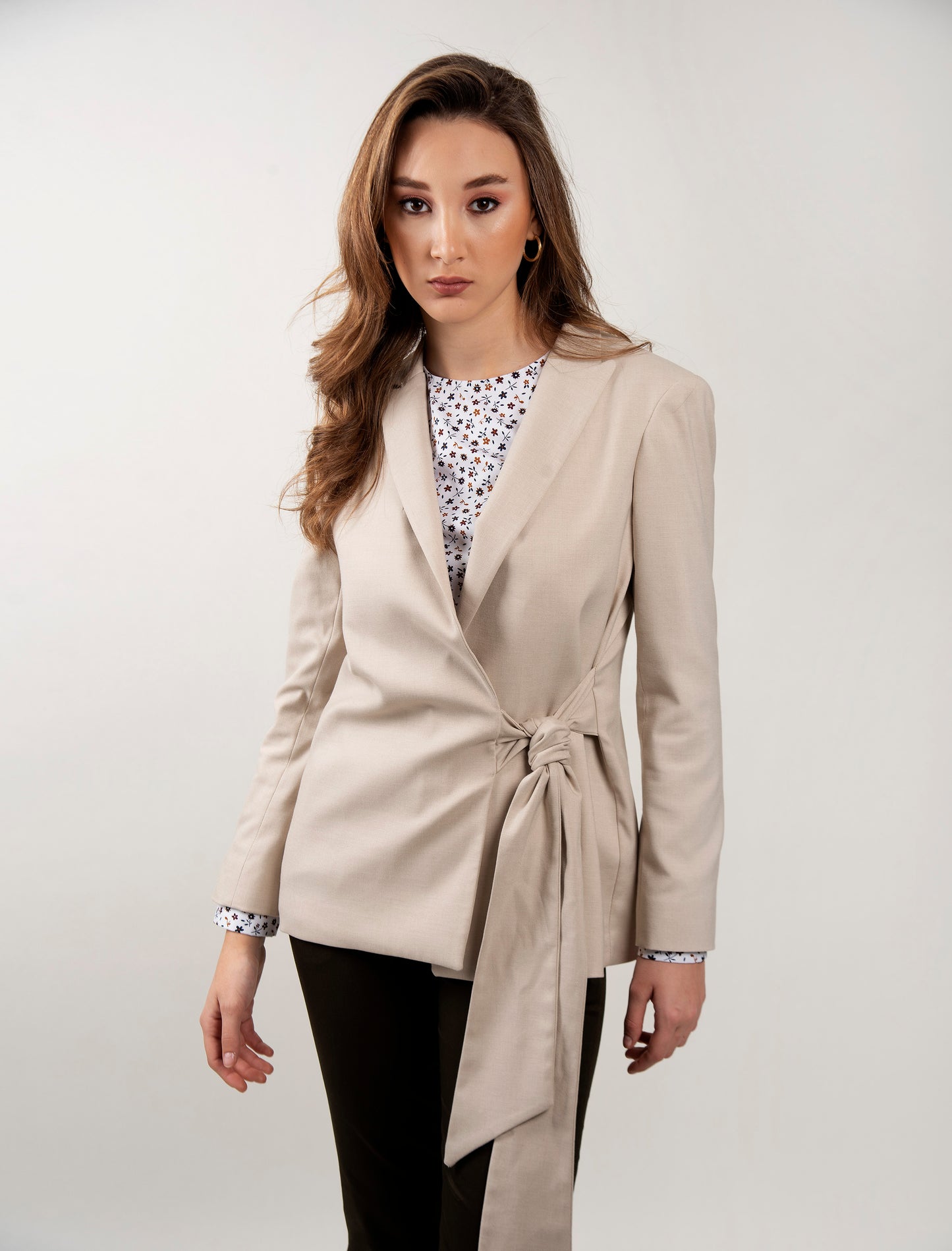 Women Jacket 0B, 0V With Front Tie
