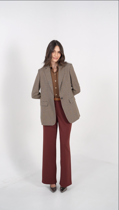 Single Breasted, Tailored Longline Blazer