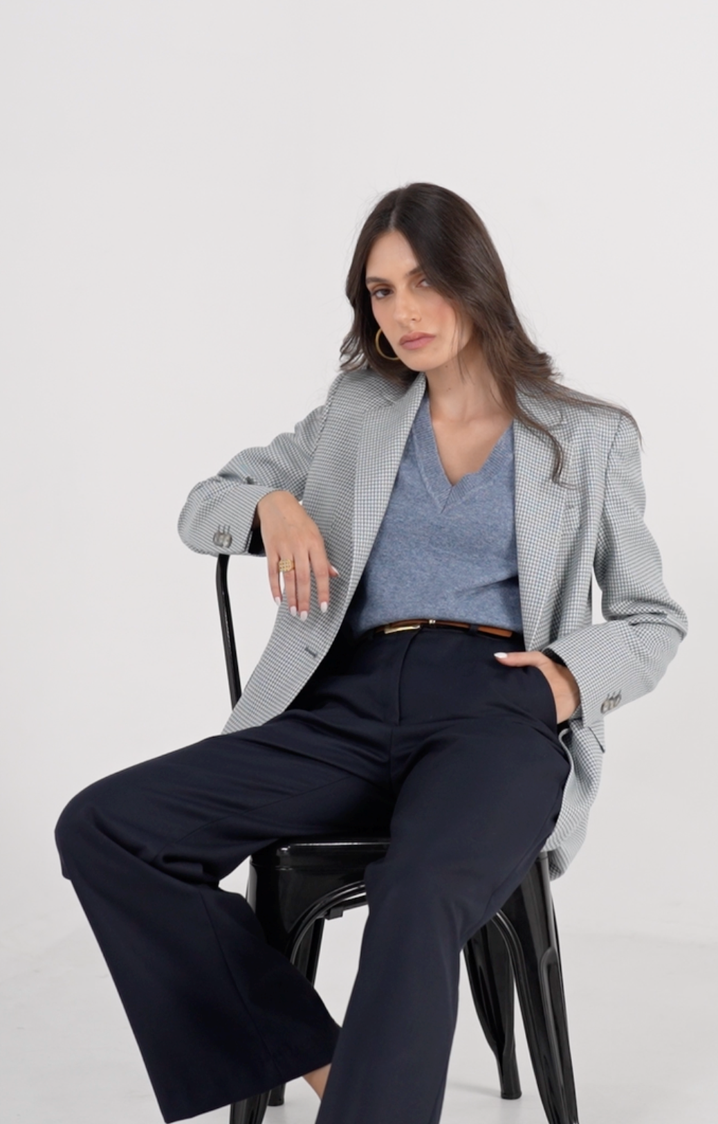Single Breasted, Tailored Longline Blazer
