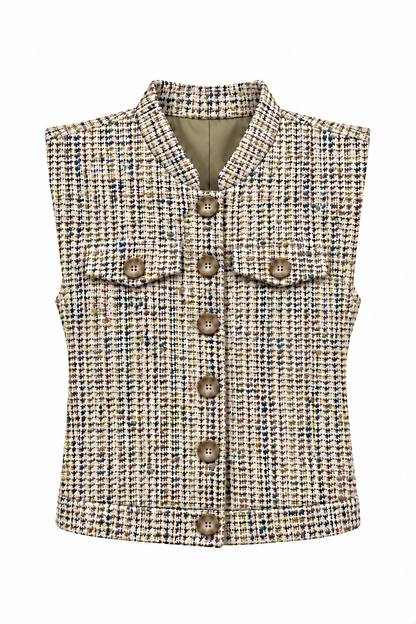 Sleeveless Boxy Waistcoat