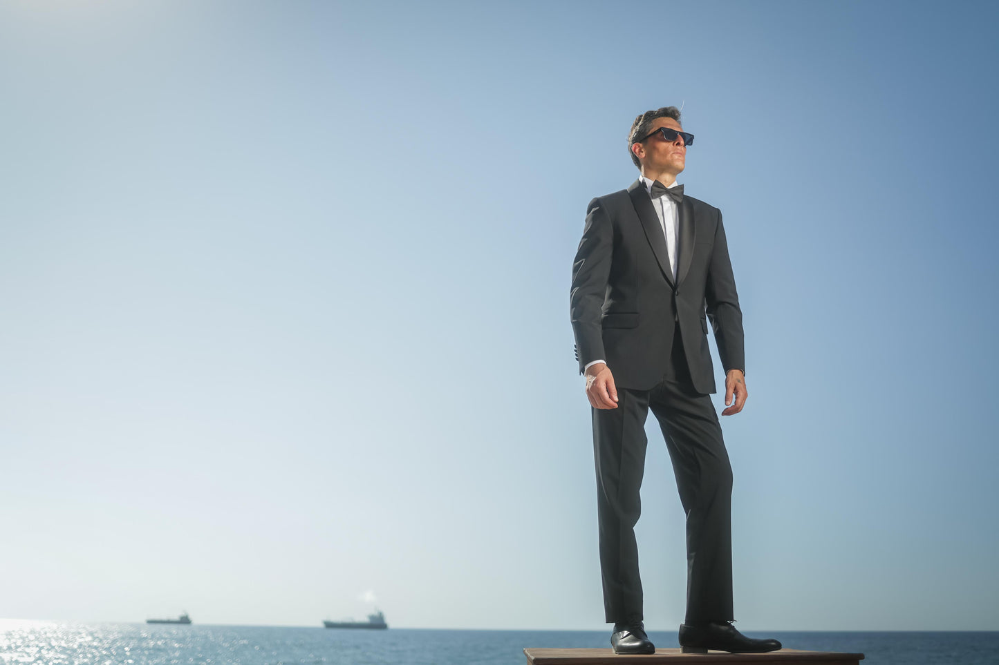 Blazer Suit Col Shawl Stretch Wool Tuxedo