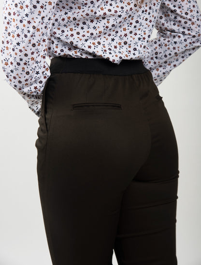 Women Trousers Classic Elastic Waistband