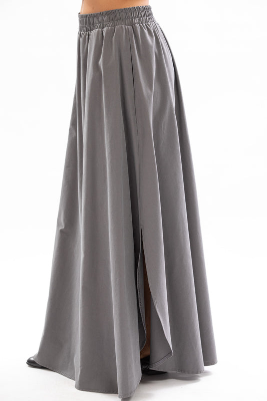 Midi Elastic Waistband Skirt
