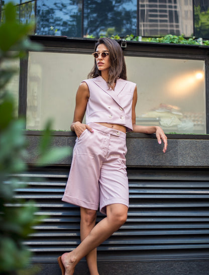Women Bermuda With Revers