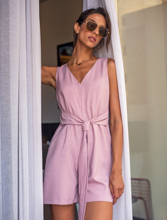 Women Overall Short With Belt
