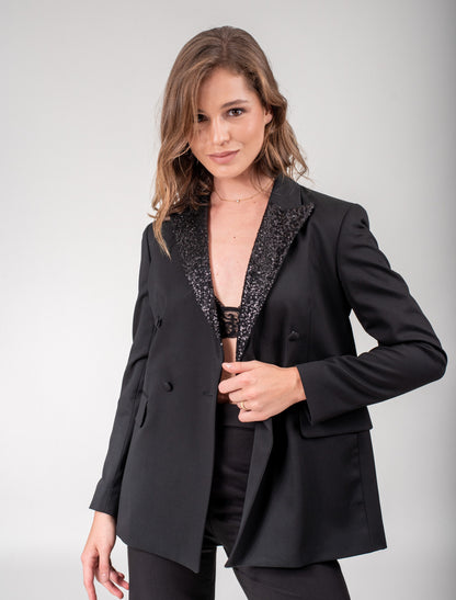 Women Blazer 4B, 1V Peak Lapel