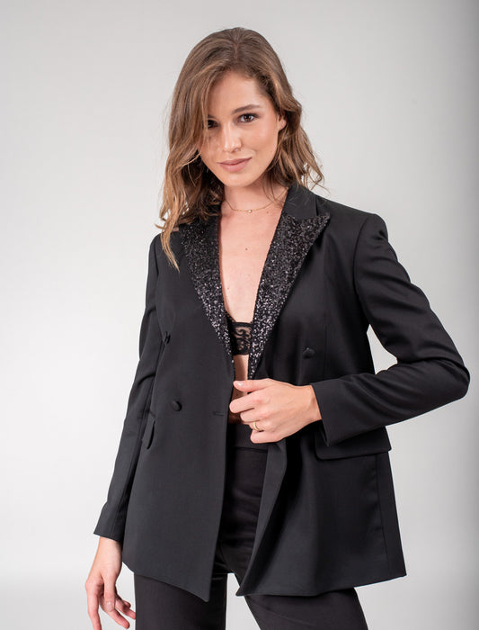 Women Blazer 4B, 1V Peak Lapel