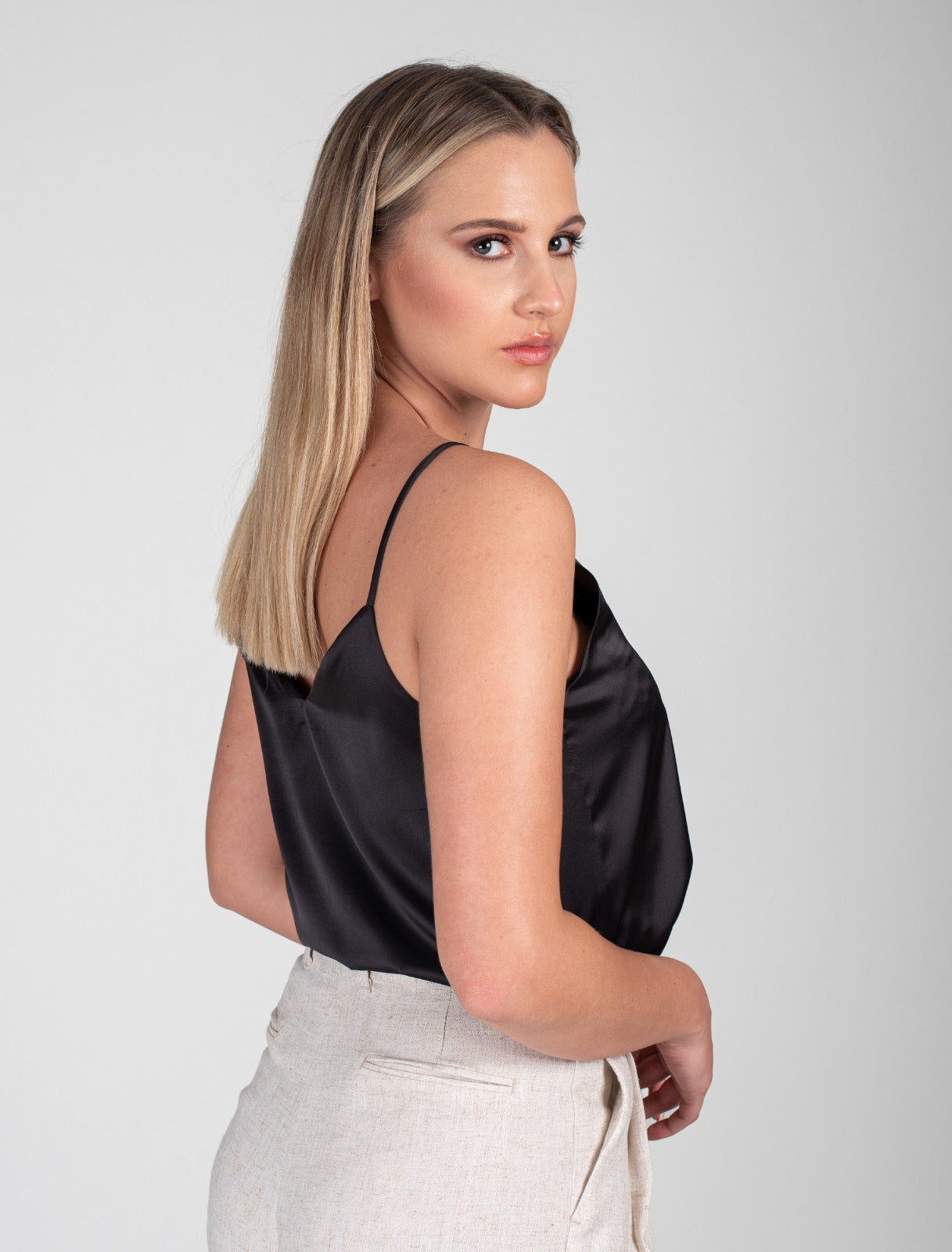 Women Top Sleevless Thin Straps Flowing Design