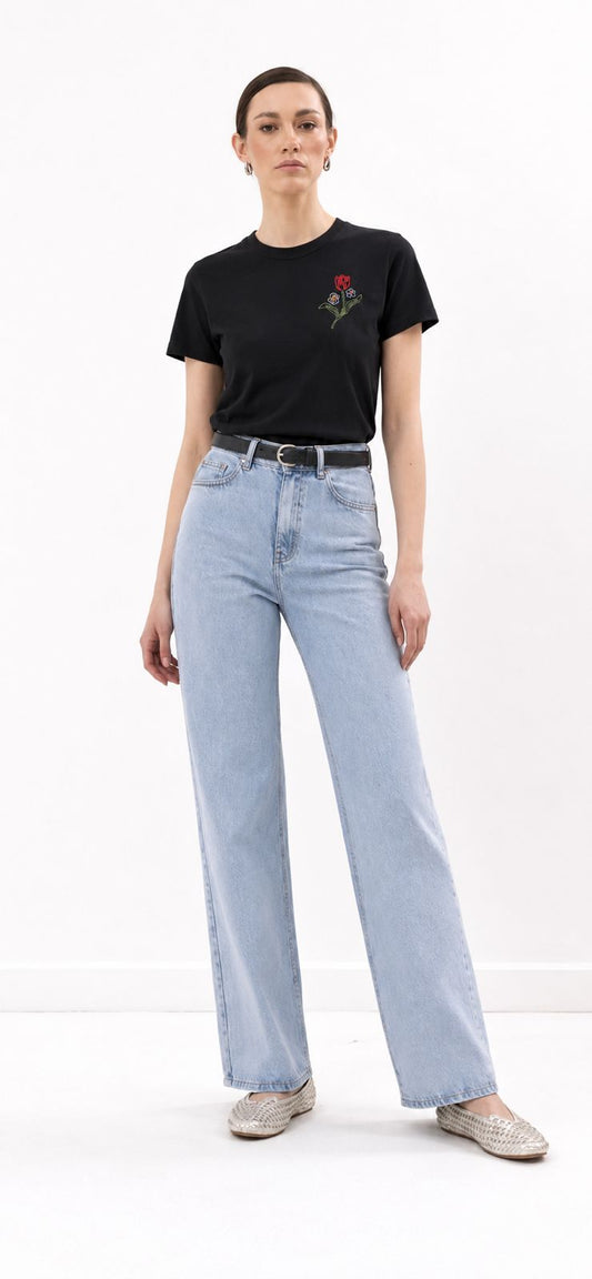 Basic T-Shirt With Embroidery