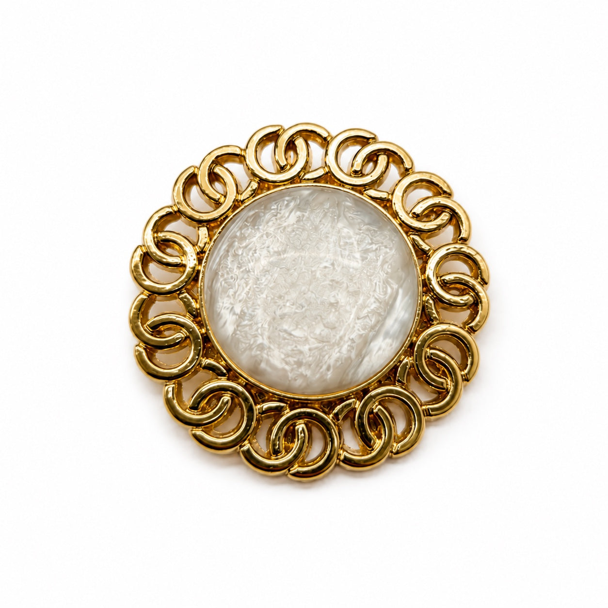Gold Pin With Pearl Detail
