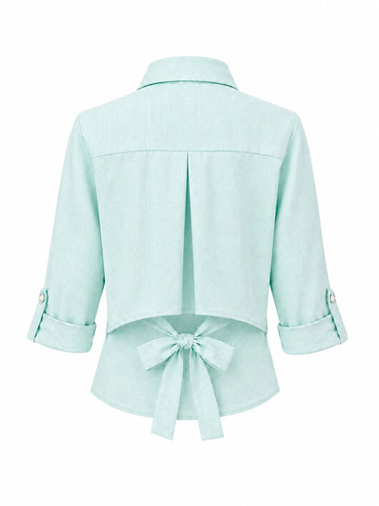 Bowed Flowy Shirt