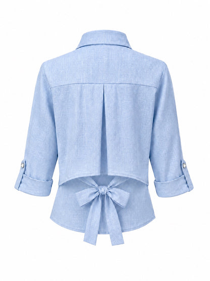 Bowed Flowy Shirt