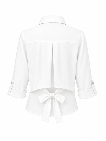 Bowed Flowy Shirt