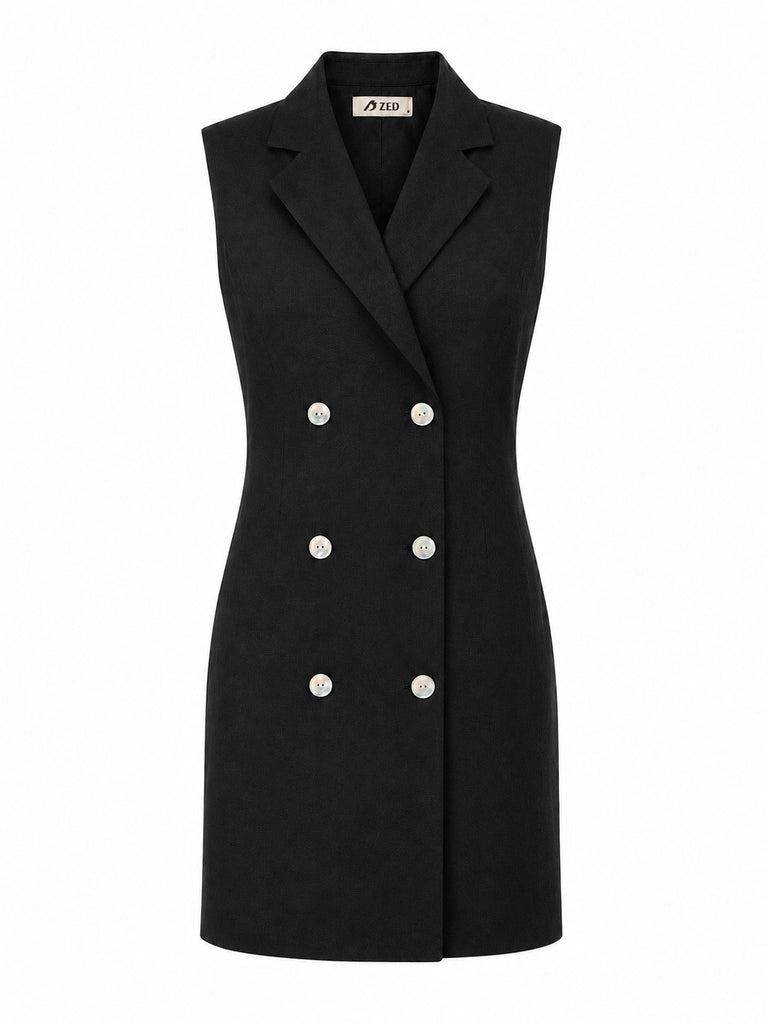 Sleeveless Blazer Dress