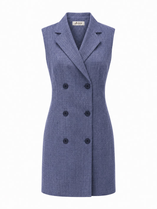 Sleeveless Blazer Dress