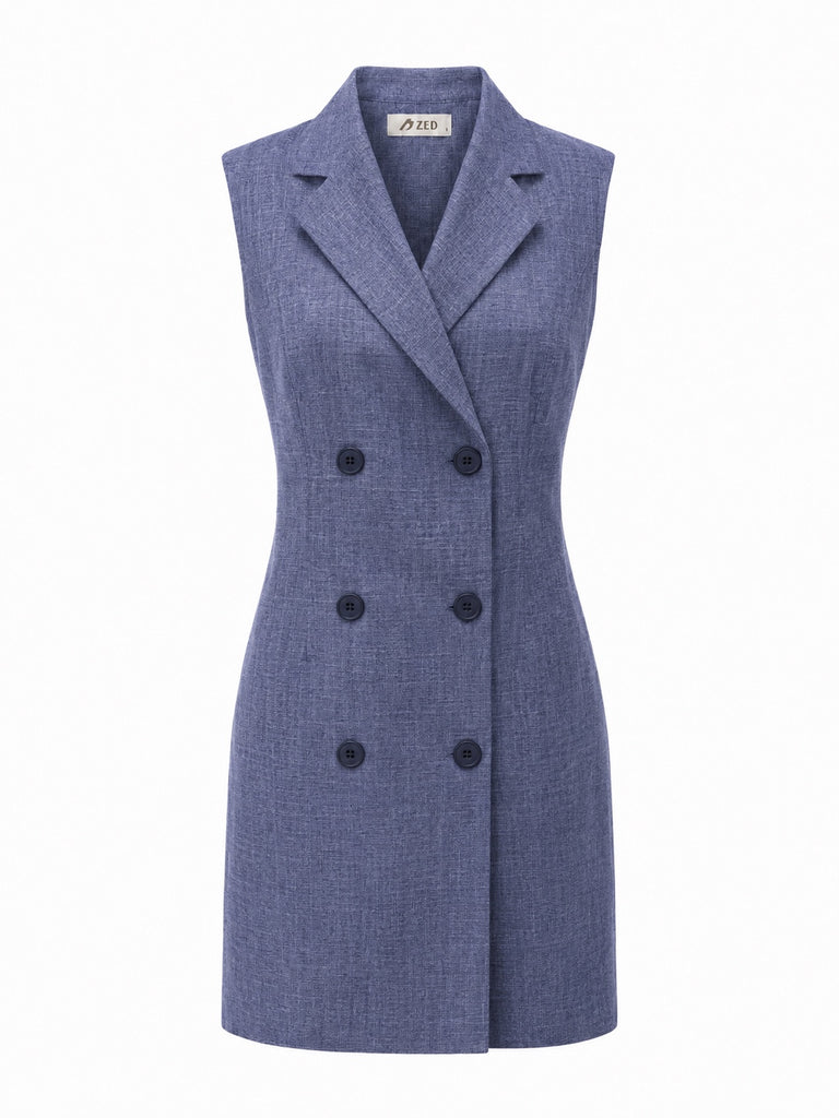 Sleeveless Blazer Dress