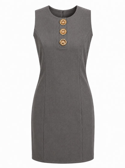 Classic Dress With Special Buttons