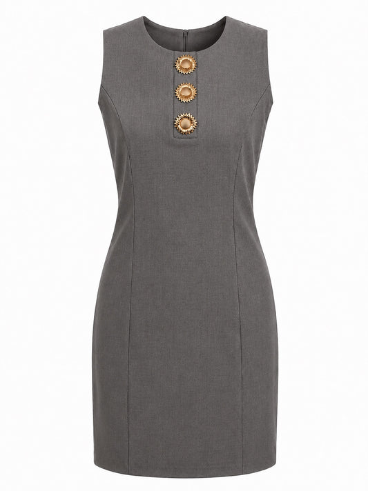 Classic Dress With Special Buttons
